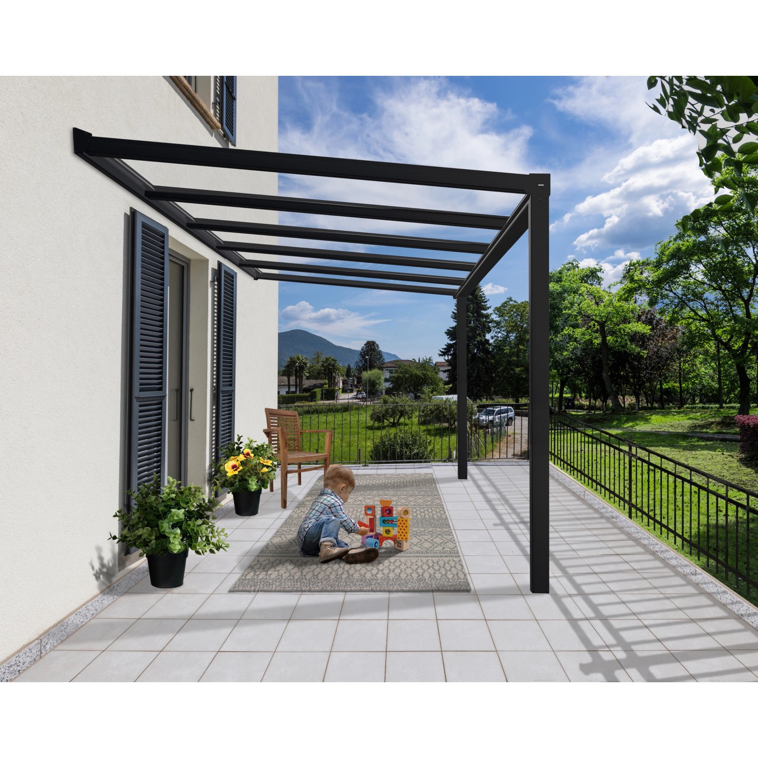 Palram - Canopia Terrassenüberdachung Stockholm 3,4 m x 3,7 m von Palram - Canopia