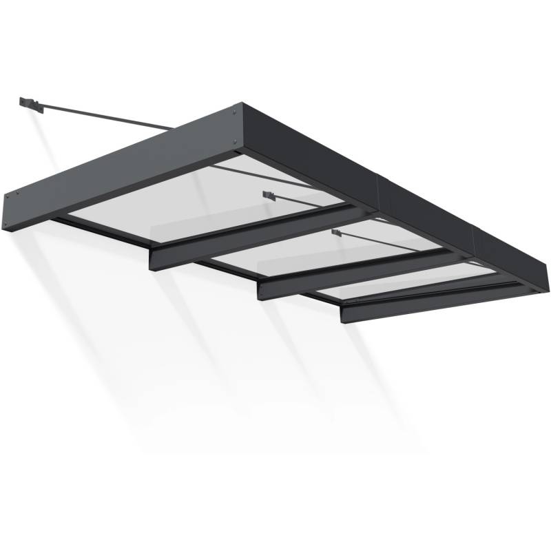 Palram - Canopia Vordach Sophia XL 2,8 m x 1,4 m Grau von Palram - Canopia