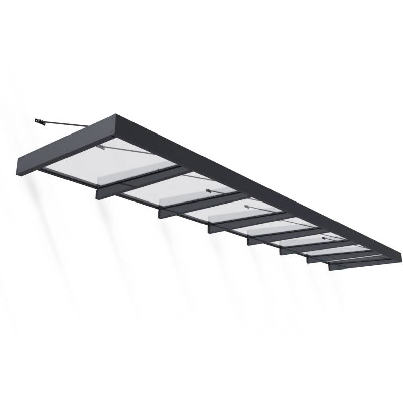 Palram - Canopia Vordach Sophia XL 6,6 m x 1,4 m Schwarz-Transparent von Palram - Canopia