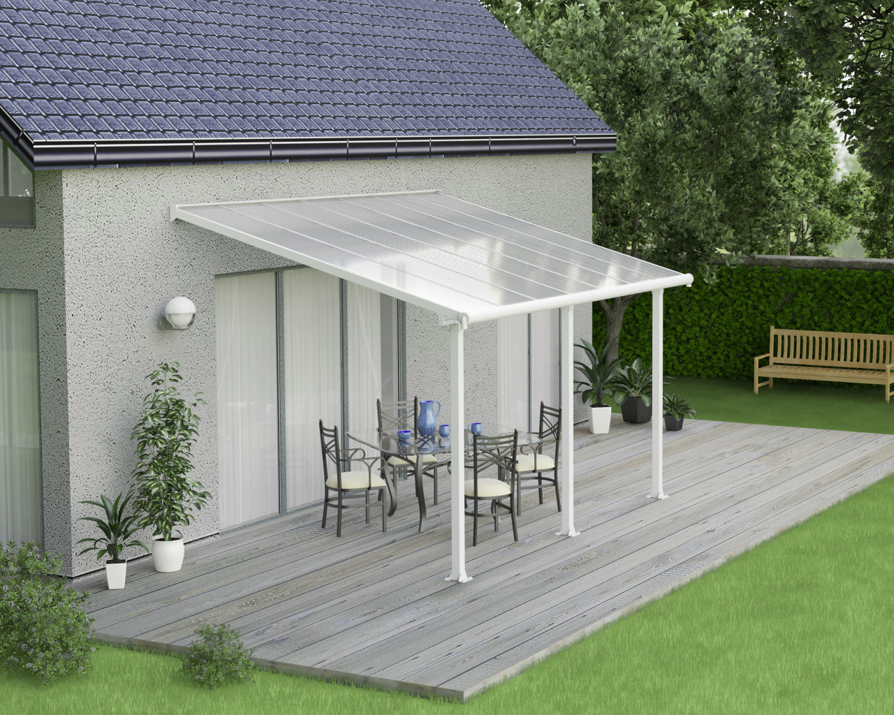 Canopia Terrassenüberdachung Olympia 3x4.2 weiß von Canopia