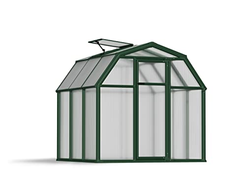 Canopia by Palram Gewächshaus klein Eco Grow 6x6 Treibhaus 204x197 cm Aluminium Grün Tomatenhaus Polycarbonatplatten UV-beständig von CANOPIA