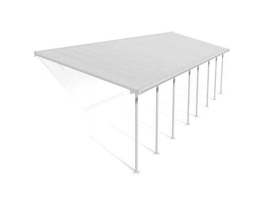 Canopia by Palram Terrassenüberdachung Alu Feria 3X10.35 Polycarbonat Hohlkammerplatten Pergola 1035 x 300 cm Weiss zur Überdachung ihrer Terrasse von Palram