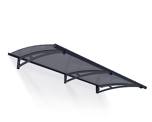 Canopia by Palram Vordach für Haustür Aquila 2050 Pultvordach 205 x 92 cm Grau Sonnenschutz Haustürvordach inkl. Regenrinne von CANOPIA