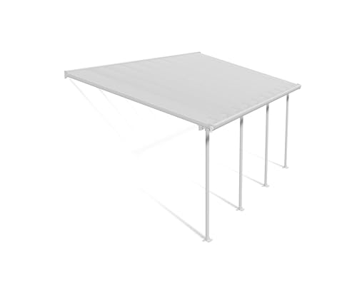 Canopia by Palram Terrassenüberdachung Alu Feria 3X6.10 Polycarbonat Hohlkammerplatten Pergola 610 x 300 cm Weiss zur Überdachung ihrer Terrasse von Palram