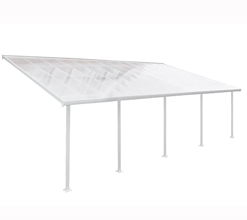 Canopia by Palram Terrassenüberdachung Alu Feria 4X7.87 Polycarbonat Hohlkammerplatten Pergola 787 x 385 cm Weiss zur Überdachung ihrer Terrasse von Palram