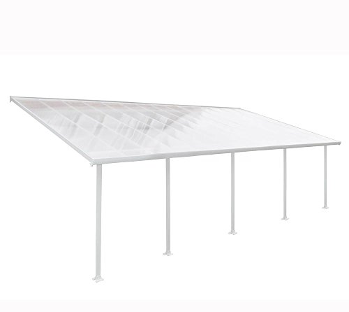 Canopia by Palram Terrassenüberdachung Alu Feria 4X8.50 Polycarbonat Hohlkammerplatten Pergola 850 x 385 cm Weiss zur Überdachung ihrer Terrasse von Palram