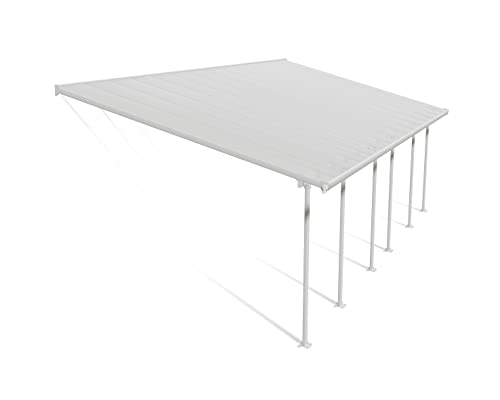 Canopia by Palram Terrassenüberdachung Alu Feria 4X8.50 Polycarbonat Hohlkammerplatten Pergola 850 x 385 cm Weiss zur Überdachung ihrer Terrasse von Palram