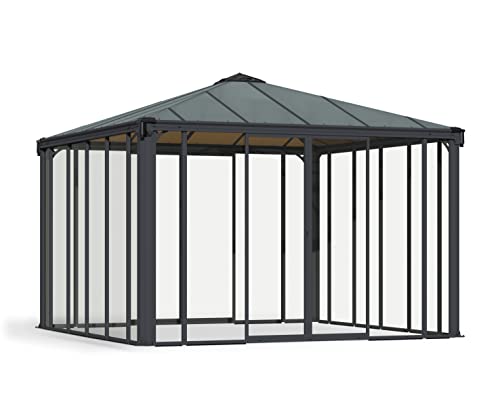 Ledro 3600 Closed Garden Gazebo, grau von Palram