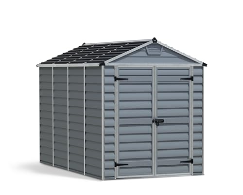 Palram 6X10 Skylight Shed Dark Grau Bundle Gerätehäuser, 305,5x185,5x217 cm von Palram