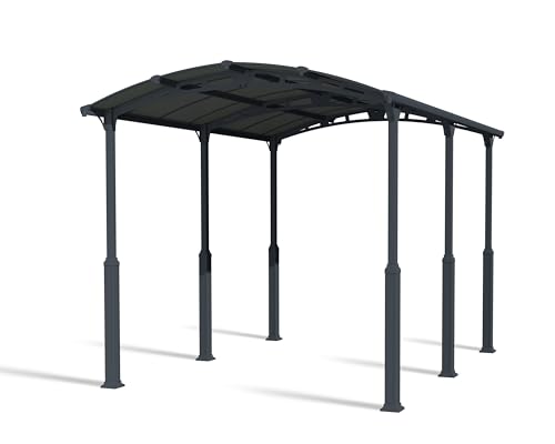 Canopia by Palram Carport Bausatz Arcadia Alpine 5000 507 x 359 cm Einzelcarport Polycarbonat in Grau für PKW aus rostfreiem Aluminium von CANOPIA