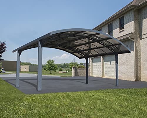 Canopia by Palram Carport Bausatz Arizona Breeze 495 x 578 cm Doppelcarport Polycarbonat in Grau für PKW aus rostfreiem Aluminium von Palram