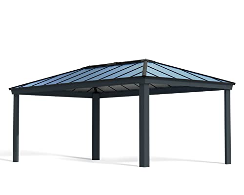 Palram Canopia Dallas 6100 Gartenpavillon 3x6 : Höchst Widerstandsfähig, Hardtop Pavillon. Robuste Konstruktion aus Aluminium mit isoliertem Dach aus Polycarbonat. Ideal als freistehende Überdachung. von Palram