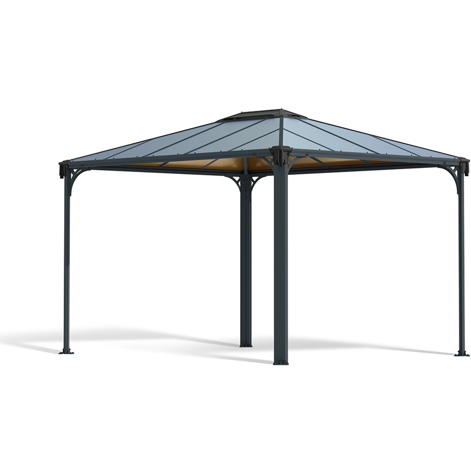 Palram Canopia Martinique 3x3.6 Gartenpavillon Anthrazit/Bronze 360 x 296 cm von Palram