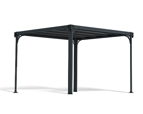 Palram Canopia Milano 3000 Gartenpavillon: Höchst Widerstandsfähiger Und Flacher Hardtop Pavillon Robuste Aluminiumkonstruktion Mit Dach Aus Polycarbonat. Ideal Als Freistehende Überdachung. von Palram