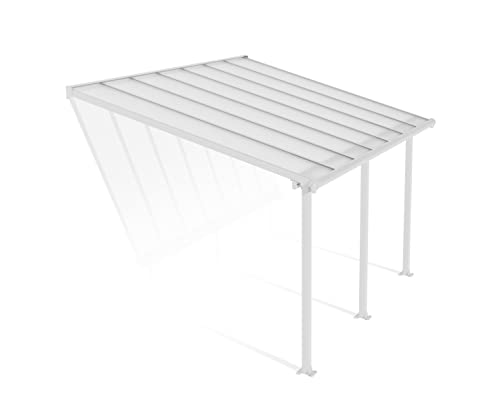 Canopia by Palram Terrassenüberdachung Alu Olympia 3X4.25 Polycarbonat Hohlkammerplatten Pergola 425 x 295 cm Weiss zur Überdachung ihrer Terrasse von Palram