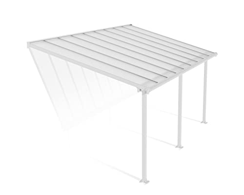 Canopia by Palram Terrassenüberdachung Alu Olympia 3X5.46 Polycarbonat Hohlkammerplatten Pergola 546 x 295 cm Weiss zur Überdachung ihrer Terrasse von Palram