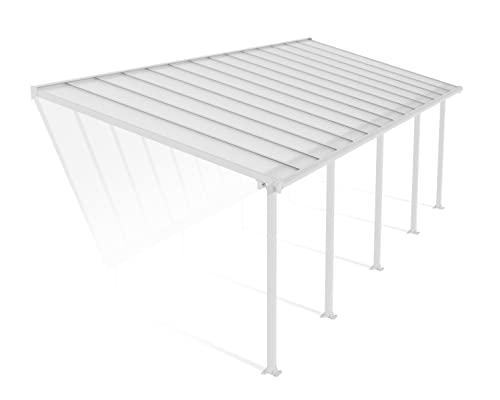 Canopia by Palram Terrassenüberdachung Alu Olympia 3X8.51 Polycarbonat Hohlkammerplatten Pergola 860 x 295 cm Weiss zur Überdachung ihrer Terrasse von CANOPIA