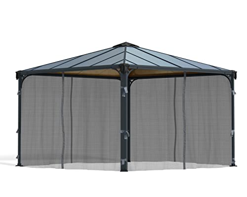 Palram Canopia Palermo 3000, 3600 Mosquito net Gartenpavillon Zubehör, grau, 1 x 360 x 217 cm von Palram