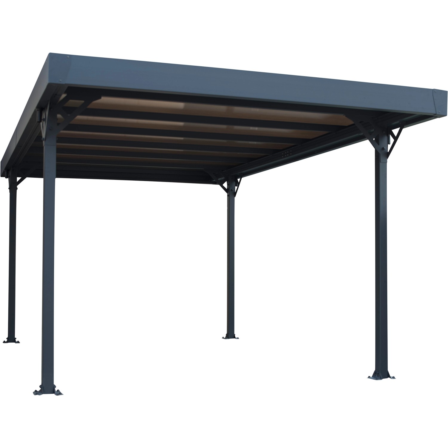 Palram Carport Canopia Palma 5000 Aluminium 496 cm x 292 cm x 223 cm Grau von Palram