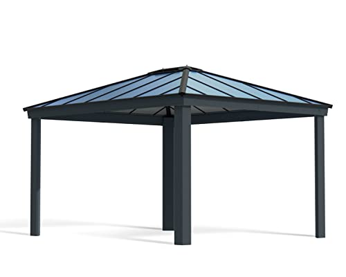 Palram Dallas 4300 Gartenpavillon 3x4 : Höchst Widerstandsfähig, Hardtop Pavillon. Robuste Konstruktion aus Aluminium mit isoliertem Dach aus Polycarbonat. Ideal als freistehende Überdachung. von Palram