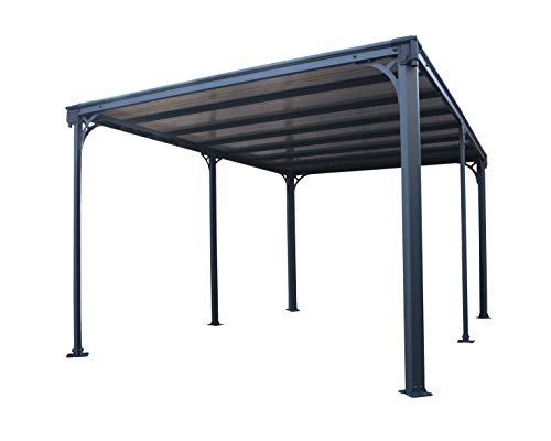 Palram Milano 4300 Gartenpavillon: Höchst Widerstandsfähiger Und Flacher Hardtop Pavillon 426 x 309 cm. Robuste Aluminiumkonstruktion Mit Dach Aus Polycarbonat. Ideal Als Freistehende Überdachung. von Palram