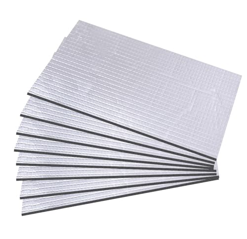 PAMATIO 100 Stücke Auto Dämmmatte Selbstklebende Isolierung Matte - Lärmschutz Schalldämmung Schallschutz, Auto Dämmung, Fahrzeugdämmung 5mm x 25cm x 18cm von Pamatio