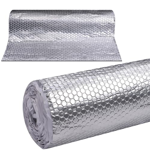 Pamatio 2 m² ABM Alubutyl Dämmmatte Schalldämmung Selbstklebend Anti Dröhn Matte - 21,52 sq.ft(4mx50cm) Dämmschaummatte Auto - Camper Fahrzeugruhe Fahrzeugdämmung - Feuerfest Einfacher Schnitt von Pamatio
