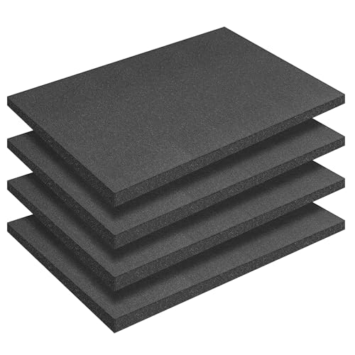 Pameil 4 Stück 400 x 300mm Schaumstoff Zuschnitt Rasterschaumstoff - Werkzeugkoffer Kamerakoffer Schaumstoff,Koffereinlage,Tabletop Miniaturen (4 Stück verpackt 40X30X1cm) von Pameil