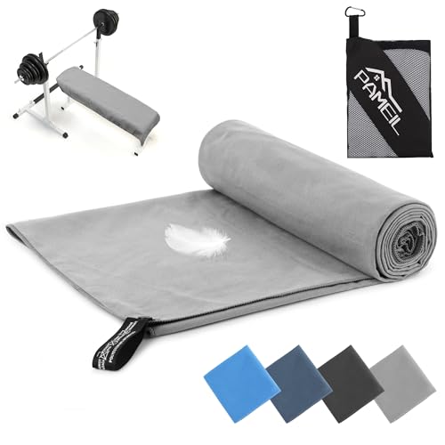 Pameil Microfaser Badetuch Groß- Viele Farben & Größen-Kompakte Mikrofaser Badetücher Groß 100x200cm,Fitnesshandtuch,Saunatuch,Sporthandtuch,für Fitness, Sport,Travel,Strand,Camping,Sauna von Pameil