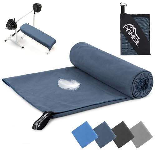 Pameil Sporthandtuch Fitnessstudio - Viele Farben & Größen - Kompakte Microfaser Handtücher,Fitnesshandtuch,Strandtuch,für Fitness, Sport,Travel,Strand,Camping,Sauna (70cmx140cm) von Pameil