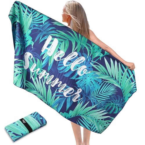 Pameil Strandtuch Mikrofaser Handtuch Groß 90x180cm,Microfaser Handtücher Kompakt und Sandfest, Leicht und Schnelltrocknend Gym Handtuch für den Strand,Gym, Travel,Strand,Sauna von Pameil