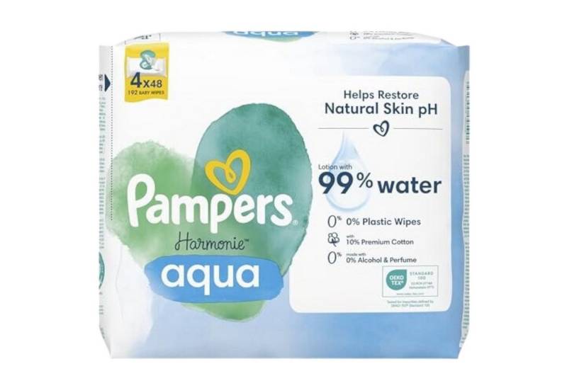 Pampers feuchtes Toilettenpapier Feuchttücher Harmonie Aqua (4x48 St), 192 St von Pampers
