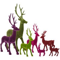 Beflockte Hirsche - Rentierfigur Weihnachten Deko Hirsch Stehend Samt Weihnachtsdeko Tischdeko Advent Geschenkidee 4 Farben Beflockte Hirsche - Rentierfigur Weihnachten Deko Hirsch Stehend Samt Weihnachtsdeko Tischdeko Advent Geschenkidee 4 Farben von Pamplex