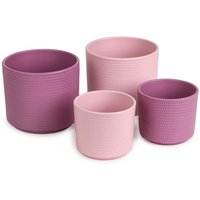 Blumentopf Pastell - Übertopf Keramiktopf Pflanztopf, Rosa-Mauve von Pamplex