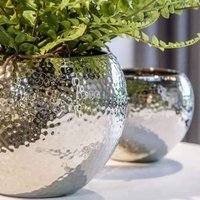 Blumentopf Silber - Übertopf Keramiktopf Pflanzentopf Weihnachten Verschiedene Größen von Pamplex