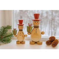 Deko Schneemann Holz - Weihnachtsdeko Aus Holzfigur Herbstdeko Tischdeko Winter Weihnachtsgeschenk Dekofigur Für Weihnachten von Pamplex