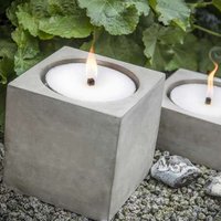 Gartenfackel Beton/Feuerschale Kerzenhalter-Garten Feuerstelle/ Flammschalen-Halter Gartenparty von Pamplex