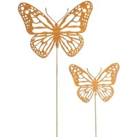 Gartenstecker Schmetterling Roststecker - Beetstecker Bumentopf Deko Geschenkidee Wetterfest Gartenstecker Schmetterling Roststecker - Beetstecker Bumentopf Deko Geschenkidee Wetterfest von Pamplex