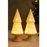 Led Weihnachtsbaum - Tannenbaum Mit Weihnachtsmotiv Deko Baum Kegelbaum Weihnachten Weihnachtsdeko Für Zuhause Und Büro von Pamplex