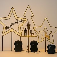 Led Weihnachtsbeleuchtung Außen - Weihnachtsdeko Garten- Weihnachtslichter Für Draußen Mit Timer Gartenstecker Lichterkette von Pamplex