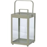 Metall-Laterne in Taupe - Gartenlaterne Outdoor Windlicht Wetterfest Vintage Stil Geschenkidee Garten von Pamplex