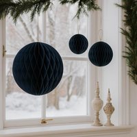 Papierkugel Deko Zum Hängen, Weihnachtskugel Dunkelblau - Weihnachtsdeko & Raumdekoration Geschenkidee Weihnachten 2 Größen Papierkugel Deko Zum Hängen, Weihnachtskugel Dunkelblau - Weihnachtsdeko & Raumdekoration Geschenkidee Weihnachten 2 Größen von Pamplex