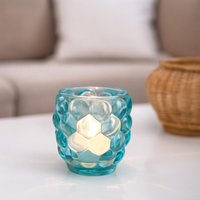 Teelichthalter "Bubble" Windlicht Glas - Kerzenhalter Moderne Tischdeko Geschenkidee D7, 5 X H10 cm Teelichthalter "Bubble" Windlicht Glas - Kerzenhalter Moderne Tischdeko Geschenkidee D7, 5 X H10 cm von Pamplex