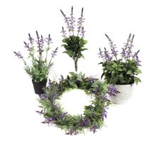 Türkranz - Lavendelkranz Kunstkranz Ø 45cm Kunstpflanzen Lavendel | Salbei Varianten von Pamplex