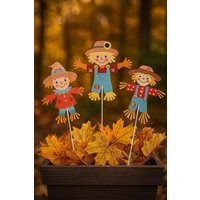 Vogelscheuche Herbststecker - 3Er Set Metallstecker Bunt Herbst Deko Für Blumenkasten Oder Beet Helloween Geschenkidee Vogelscheuche Herbststecker - 3Er Set Metallstecker Bunt Herbst Deko Für Blumenkasten Oder Beet Helloween Geschenkidee von Pamplex
