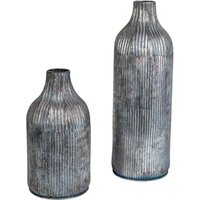xl Bodenvase Aus Metall - Vase Geriffelt Pampasgras Deko Geschenkidee 2 Größen von Pamplex