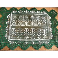 Geteiltes Serviertablett Aus Glas von PamsTreasureBox