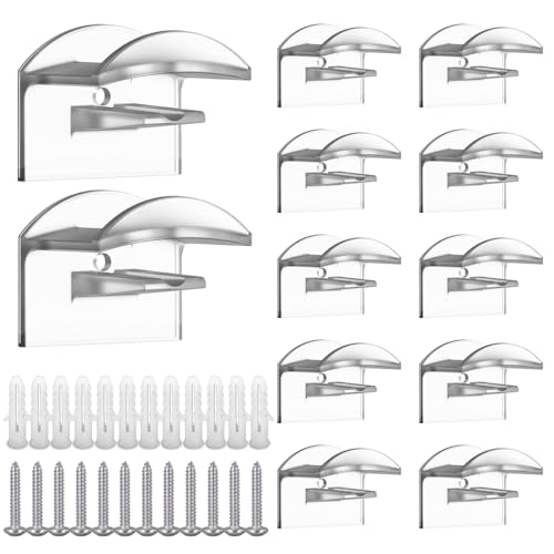 Pamtns 12 Stück Selbstklebende Huthaken Transparent Hut Organizer Cap Halterung Wand Minimalistischer Huthalter für Wandmontage Selbstklebende Kappenhalter Hutablage für die Wand Cap Halter Hutständer von Pamtns