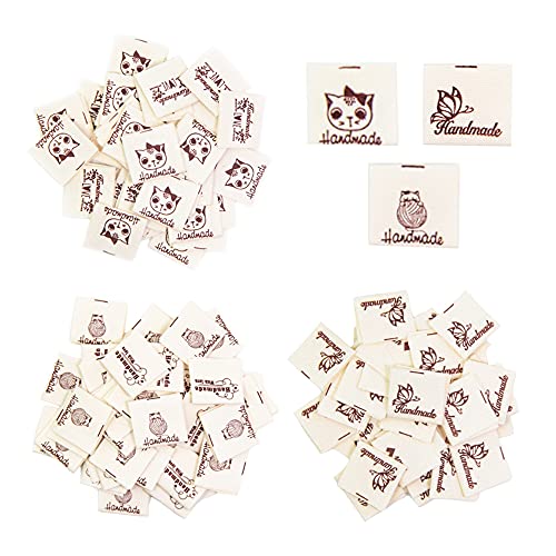 Pamtns 150 Stück Handmade Label zum Annähen - Größenetiketten, Stoff Labels, Textiletiketten - Nähen Zubehör Pamtns 150 Stück Handmade Label zum Annähen - Größenetiketten, Stoff Labels, Textiletiketten - Nähen Zubehör von Pamtns