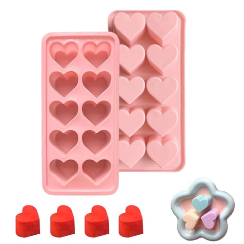 Pamtns 2 Stück Silikon Eiswürfelform in Herzform Herz Eiswürfelform Klein 10-Cavity Herzförmige Eiswürfel Silikonform Silikon Schokoladenform BPA Frei Leicht zu Lösende Herzformen für Cocktails Pamtns 2 Stück Silikon Eiswürfelform in Herzform Herz Eiswürfelform Klein 10-Cavity Herzförmige Eiswürfel Silikonform Silikon Schokoladenform BPA Frei Leicht zu Lösende Herzformen für Cocktails von Pamtns